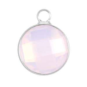 Facet geslepen crystal glas hanger ca. 12mm rond.