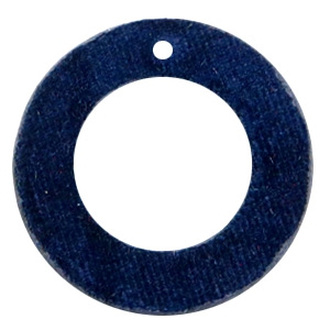 Velvet hanger 43 mm rond donker blauw