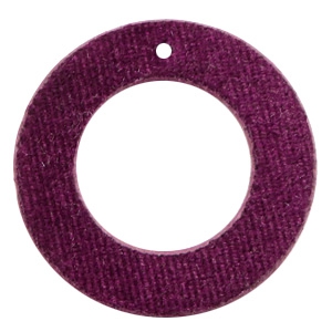 Velvet hanger 43 mm rond Aubergine Purple