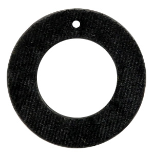 Velvet hanger 43 mm rond zwart