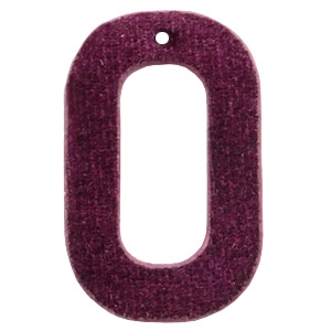 Velvet hanger rechthoekig 43 x 27 mm Aubergine purple