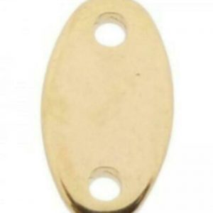 RVS tussenstuk goudkleurig ovaal 3 x 6 mm