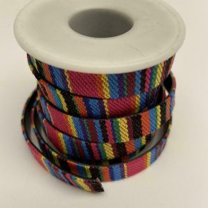 Aztec band 1 meter x 10 mm . Geel / rood