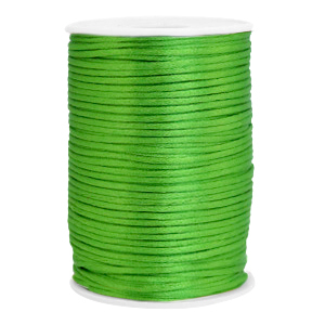 Satijnkoord, satijn draad 2,5 mm dik 10 meter lang. Spring Green