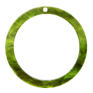 Resin hanger rond 35 mm. Guacamole green.