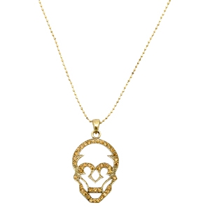 Ball chain ketting 1.5 mm skull