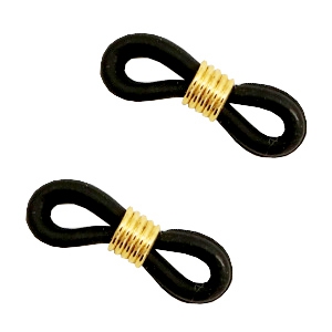 Bril koord eind 20 x 6 mm Black gold