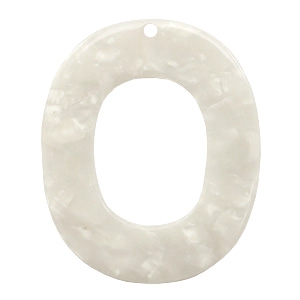 Hanger Resin ovaal 48 x 40 mm. Off white