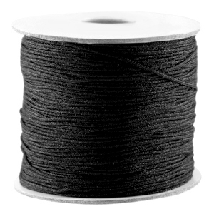 Macramé draad 0.7 mm zwart. 1 meter