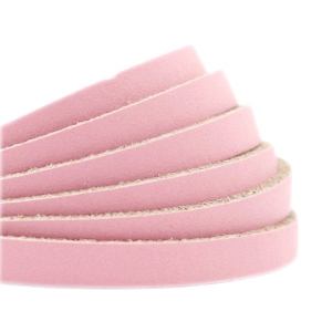 Leer plat DQ kwaliteit 5mm. 20 cm Strawberry pink.