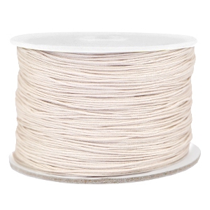 Macramé draad 0,5 mm Beige. Per meter