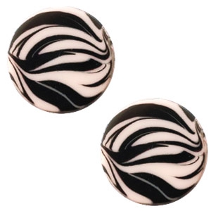 Cabochon 20 mm polaris elements zebra rosa pink