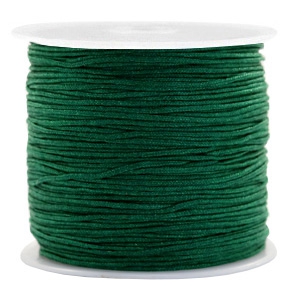 Macramé draad 0,8 mm diep groen. Per meter