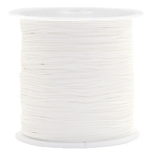 Macramé draad 0,5 mm Wit per meter