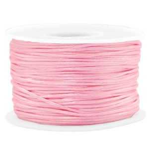 Macramé draad 1,5 mm satin pink per meter