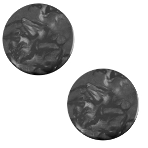 Cabochon 20 mm polaris elements plat Lively carbone black