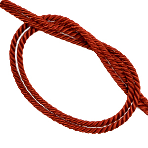 Trendy koord geweven 2 mm Rusty red. 1 meter