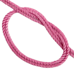 Trendy koord geweven 2 mm oud roze. 1 meter