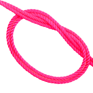 Trendy koord geweven 2 mm Neon roze. 1 meter