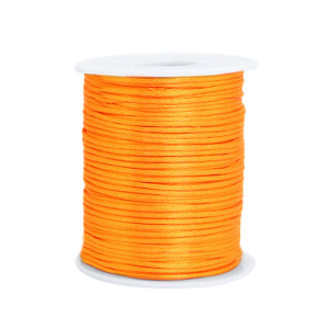 Satijn draad 1,5 mm oranje. Per 10 meter