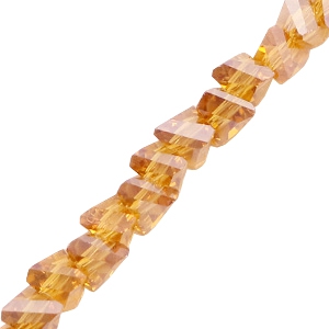 Top facet kralen triangle 6mm Topaz gold