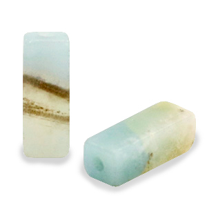 Natuursteen kralen tubes 13 x 5 mm. Light turquoise