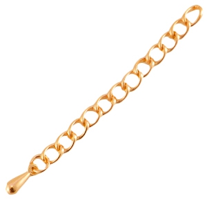 Verlengketting DQ metaal  4,5 cm lang. Rosé goudkleurig