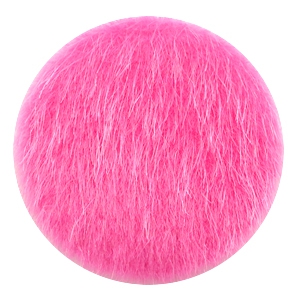 Cabochon faux fur 35 mm Fuchsia pink