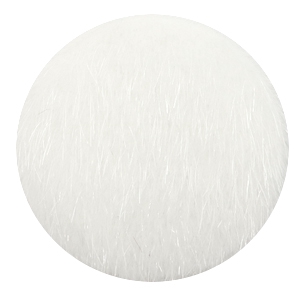 Cabochon faux fur 35 mm White