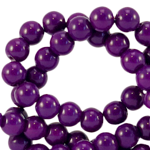 Glaskralen 6 mm opaque Acai Purple