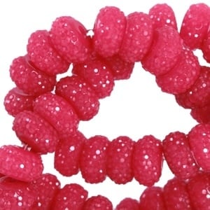 Sparkling beads 8 mm Raspberry red