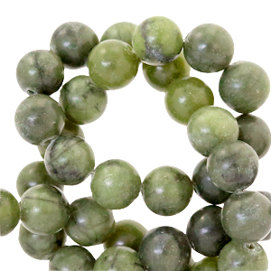 Kralen natuursteen serpentijn 4 mm Olive green