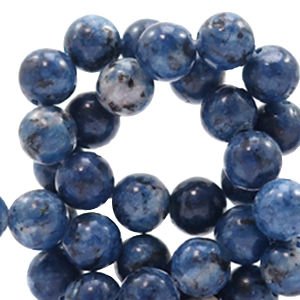 Kralen natuursteen kwarts 6 mm Multicolour dark denim blue.