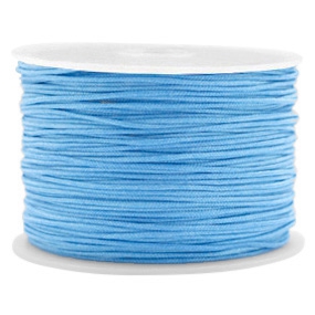 Macramé draad 1.0 mm Sky blue. Rol 90 meter