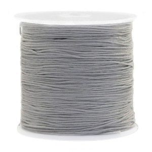 Macramé draad 0.5 mm Rainy grey 90 meter op rol