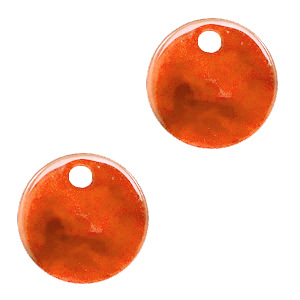 Resin hanger rond 12 mm Tangerine tango orange