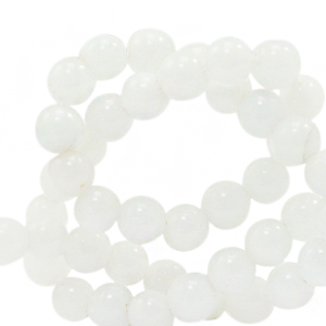 Kralen natuursteen 6 mm Jade White