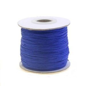 Macramé draad 0.7 mm dik. Sapphire blue. Per meter