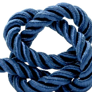 Trendy koord weave 10 mm . Royal blue. Per rol 5 meter