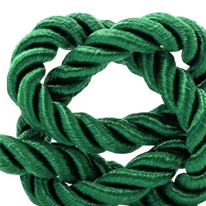 Trendy koord weave 10 mm dik. Classic green. Per rol 5 meter