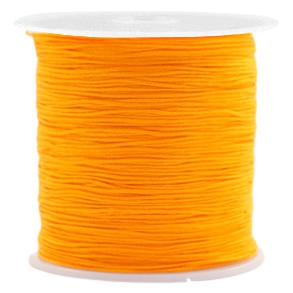 Macramé draad 0.5 mm dik. Neon warm yellow. Per meter.