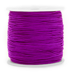 Macramé draad 0.8 mm dik. Dark orchid purple. Per meter