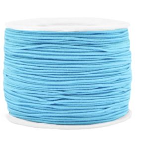 Gekleurd elastisch draad 1.2 mm. Light blue. Per meter