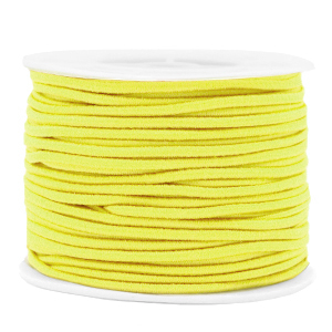 Gekleurd elastisch draad 2 mm Yellow. Per meter