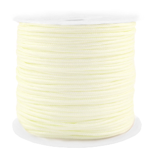 Macramé draad 1.5 mm Creamy white. Per rol van 90 meter