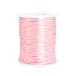 Satijnkoord 1.5 mm light roze. Per 10 meter