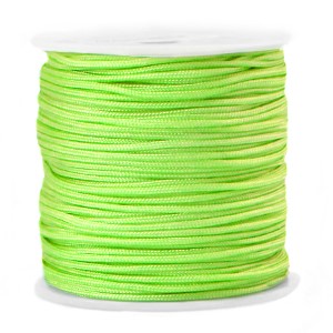 Macramé draad 1.5 mm Lime punch green. Per 10 meter.