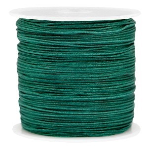 Macramé draad 1.5 mm Dark Emerald green. Per 10 meter