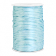 Satijn koord , satijn lint 2.5 mm dik. Ice blue / baby blue. Per 10 meter.