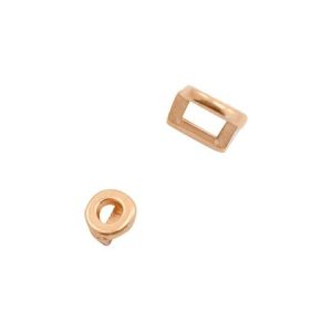 Schuiver DQ metaal rond 3.2 x 1.8 mm Rosé goudkleurig